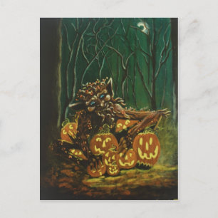 Halloween, Postkarte, Elf, Kome, Feen, Wald, Wald Postkarte