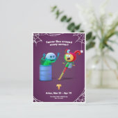 Halloween Postkarte für Aries (Stehend Vorderseite)