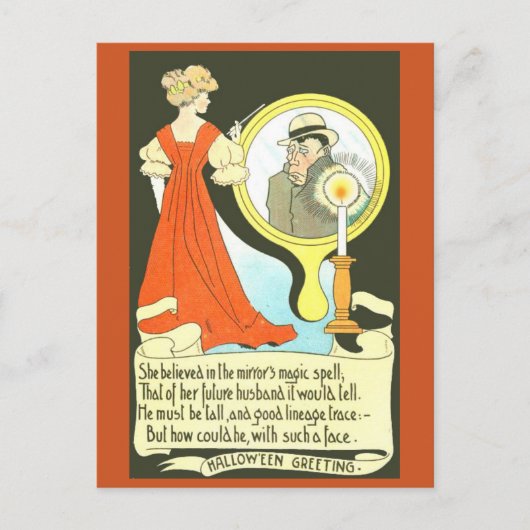 Halloween Postkarte für Frauen Vintager Spaß (Vorderseite)