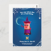 Halloween Postkarte für Pisces (Vorne/Hinten)