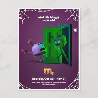 Halloween Postkarte für Scorpio