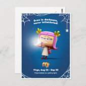 Halloween Postkarte für Virgo (Vorne/Hinten)