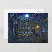 Halloween Postkarte "Headless Horseman Chase" (Vorne/Hinten)