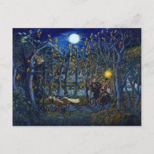 Halloween Postkarte "Headless Horseman Chase"