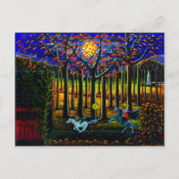 Halloween, Postkarte, kopflos, Pferdefleisch, Schl