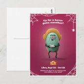 Halloween Postkarte - Libra (Vorne/Hinten)