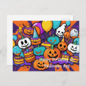 Halloween-Postkarte Postkarte (Vorne/Hinten)