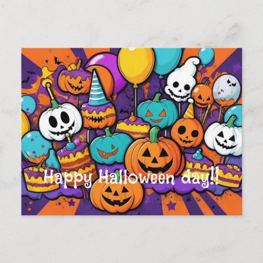 Halloween-Postkarte Postkarte (Vorderseite)