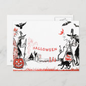 Halloween-Postkarte Postkarte (Vorne/Hinten)