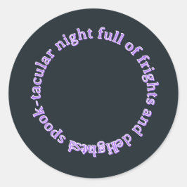 Halloween-Postkarte Runder Aufkleber