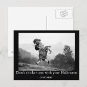 Halloween-Postkarte: Sich drücken Postkarte (Vorne/Hinten)