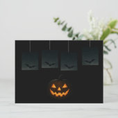 Halloween-Postkarten mit Kürbis Einladung (Stehend Vorderseite)