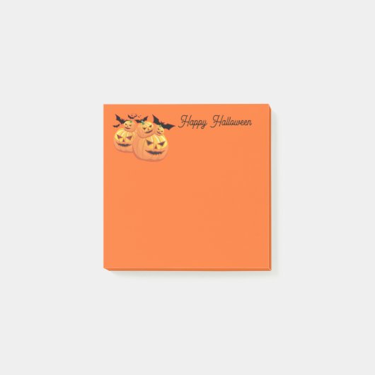 Halloween-Postnoten Post-it Klebezettel (Vorderseite)