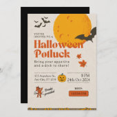 Halloween Potluck Party Adult Office Einladung (Vorne/Hinten)