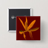 Halloween Praying Mantis Button (Vorne & Hinten)