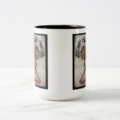 Halloween Praying Skeleton-Tasse Zweifarbige Tasse (Mittel)