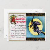 Hallowe'en Precautions Postkarte (Vorne/Hinten)