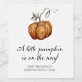 Halloween Pregnancy Ankündigung Großeltern zu sein Weinetikett (Einzelnes Label)