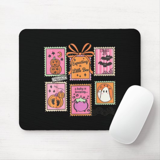 Halloween Pregnancy Announcement Funny Ghost Baby Mousepad (Mit Mouse)