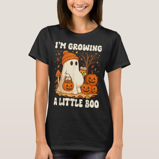 Halloween Pregnancy Announcement I'm Growing A Lit T-Shirt (Vorderseite)