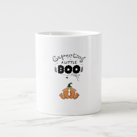 Halloween Pregnancy Mom To Be Expecting Little Boo Jumbo-Tasse (Vorderseite)