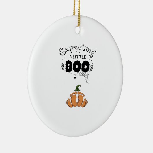 Halloween Pregnancy Mom To Be Expecting Little Boo Keramik Ornament (Rechts)