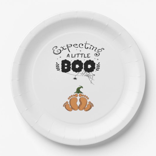 Halloween Pregnancy Mom To Be Expecting Little Boo Pappteller (Vorderseite)