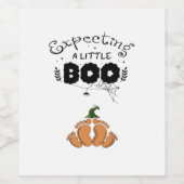 Halloween Pregnancy Mom To Be Expecting Little Boo Weinetikett (Einzelnes Label)