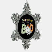 Halloween Pregnancy Pregnance Mom To Be Expecting  Schneeflocken Zinn-Ornament (Links)