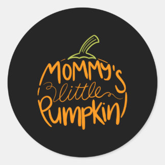 Halloween Pregnancy S Mommy's Little Pumpkin Runder Aufkleber