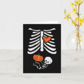 Halloween Pregnancy Skeleton Baby Halloween Costum Karte (Gelbe Blume)