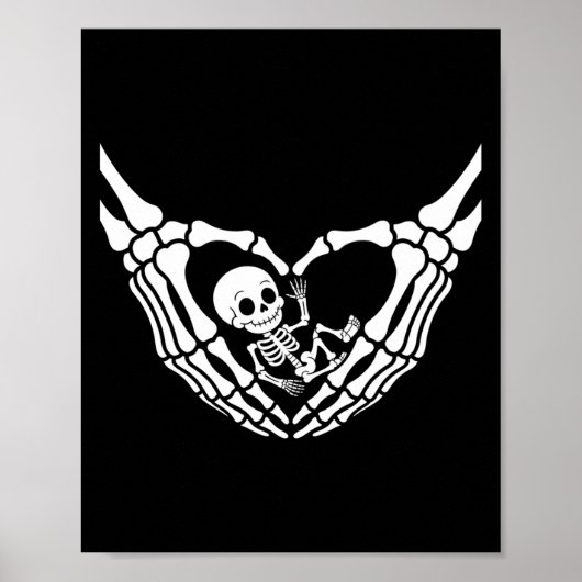 Halloween Pregnant Baby Skeleton Spooky Season Neu Poster (Vorne)