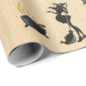 Halloween Pregnant Witch Baby ist Braudusche Geschenkpapier (Rolleneckpunkt)