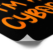 Halloween Pretend I'm A Cyborg Costume Funny Lazy  Poster (Ecke)