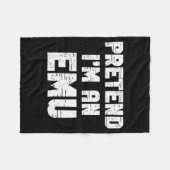 Halloween Pretend I'm A Emu Costume Funny Lazy Adu Fleecedecke (Vorderseite (Horizontal))