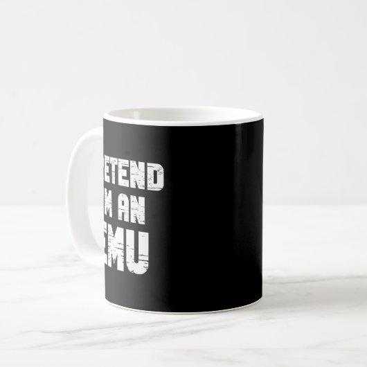 Halloween Pretend I'm A Emu Costume Funny Lazy Adu Kaffeetasse (Vorderseite Links)