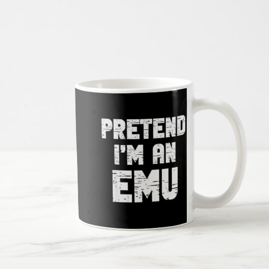 Halloween Pretend I'm A Emu Costume Funny Lazy Adu Kaffeetasse (Rechts)