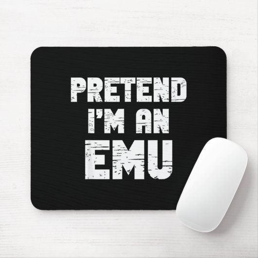 Halloween Pretend I'm A Emu Costume Funny Lazy Adu Mousepad (Mit Mouse)