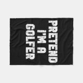 Halloween Pretend I'm A Golfer Costume Lazy Golfin Fleecedecke (Vorderseite (Horizontal))