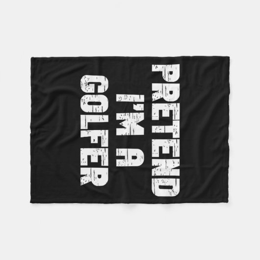 Halloween Pretend I'm A Golfer Costume Lazy Golfin Fleecedecke (Vorderseite (Horizontal))