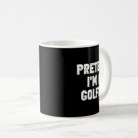 Halloween Pretend I'm A Golfer Costume Lazy Golfin Kaffeetasse (VorderseiteRechts)
