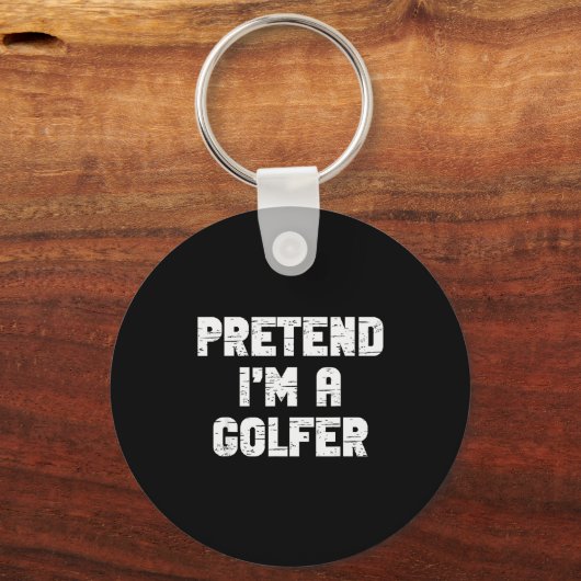 Halloween Pretend I'm A Golfer Costume Lazy Golfin Schlüsselanhänger (Vorderseite)