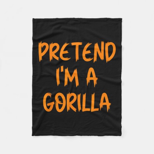Halloween Pretend I'm A Gorilla Costume Lazy Kids  Fleecedecke (Vorderseite)