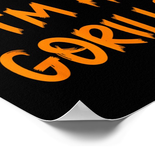 Halloween Pretend I'm A Gorilla Costume Lazy Kids Poster (Ecke)