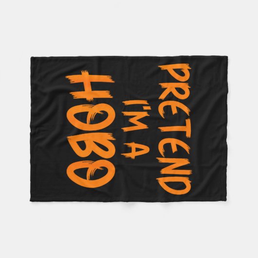 Halloween Pretend I'm A Hobo Costume Funny Lazy Ad Fleecedecke (Vorderseite (Horizontal))