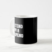 Halloween Pretend I'm A Jalapeno Costume Lazy Adul Kaffeetasse (Vorderseite Links)
