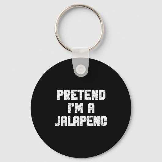 Halloween Pretend I'm A Jalapeno Costume Lazy Adul Schlüsselanhänger (Vorderseite)