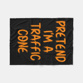 Halloween Pretend I'm A Traffic Cone Costume Lazy Fleecedecke (Vorderseite (Horizontal))