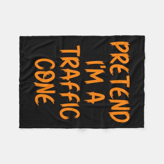 Halloween Pretend I'm A Traffic Cone Costume Lazy Fleecedecke (Vorderseite (Horizontal))