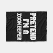 Halloween Pretend I'm A Zookeeper Costume Lazy Zoo Fleecedecke (Vorderseite (Horizontal))